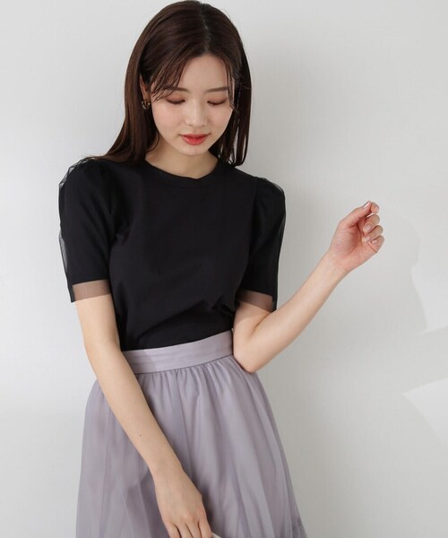 PROPORTION BODY DRESSING（プロポーションボディドレッシング）の「袖チュールカットソー / 1214160408（Tシャツ/カットソー・レディース・グレー/ブラック/ホワイト・FREE）」の11枚目の写真