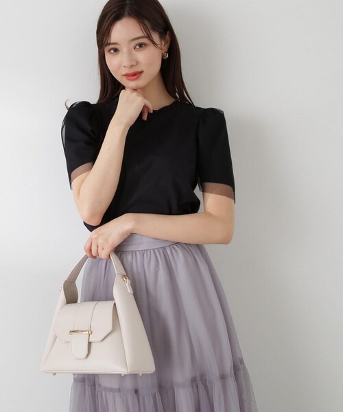 PROPORTION BODY DRESSING（プロポーションボディドレッシング）の「袖チュールカットソー / 1214160408（Tシャツ/カットソー・レディース・グレー/ブラック/ホワイト・FREE）」の14枚目の写真