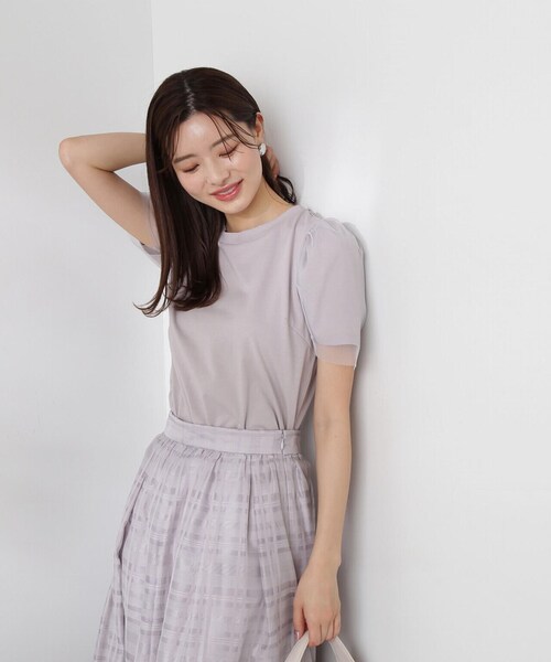 PROPORTION BODY DRESSING（プロポーションボディドレッシング）の「袖チュールカットソー / 1214160408（Tシャツ/カットソー・レディース・グレー/ブラック/ホワイト・FREE）」の17枚目の写真