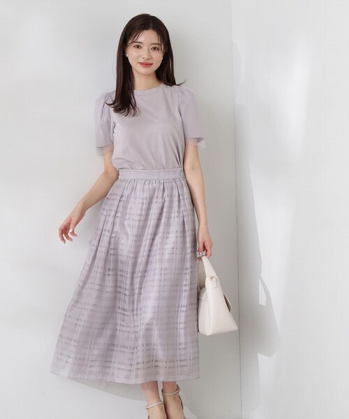 PROPORTION BODY DRESSING（プロポーションボディドレッシング）の「袖チュールカットソー / 1214160408（Tシャツ/カットソー・レディース・グレー/ブラック/ホワイト・FREE）」の18枚目の写真