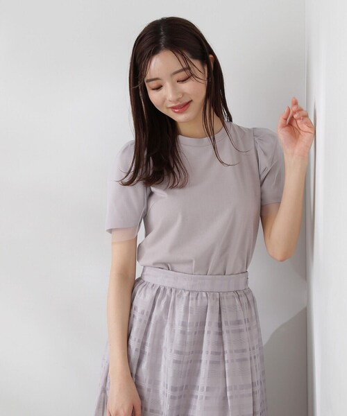 PROPORTION BODY DRESSING（プロポーションボディドレッシング）の「袖チュールカットソー / 1214160408（Tシャツ/カットソー・レディース・グレー/ブラック/ホワイト・FREE）」の21枚目の写真