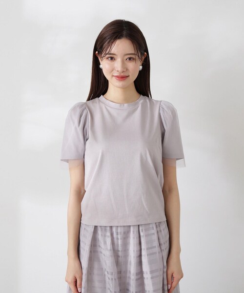 PROPORTION BODY DRESSING（プロポーションボディドレッシング）の「袖チュールカットソー / 1214160408（Tシャツ/カットソー・レディース・グレー/ブラック/ホワイト・FREE）」の22枚目の写真