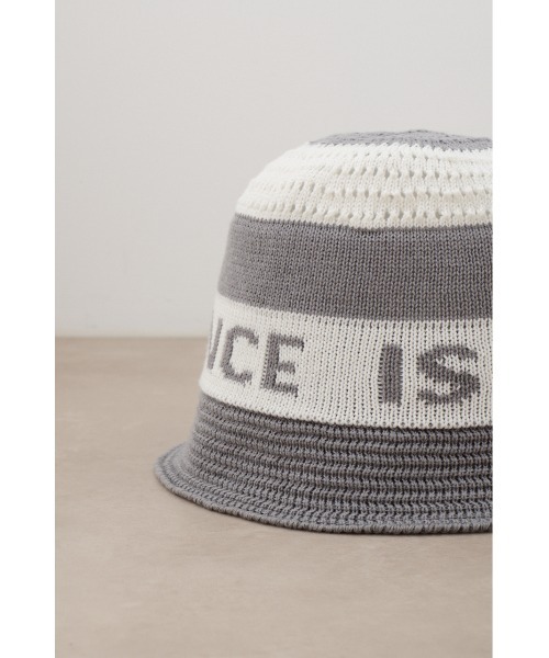 AZUL by moussy（アズールバイマウジー）の「ロゴニットバケットハット（ハット・メンズ・グレー系その他/ブラック系その他・FREE）」の7枚目の写真