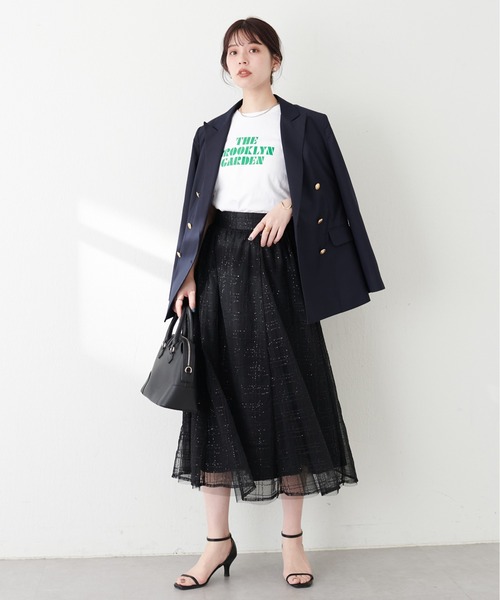 スパンコール刺繍チュールスカート natural couture（ナチュラルクチュール）の「スパンコール刺繍