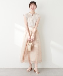 スパンコール刺繍チュールスカート natural couture（ナチュラルクチュール）の「スパンコール刺繍