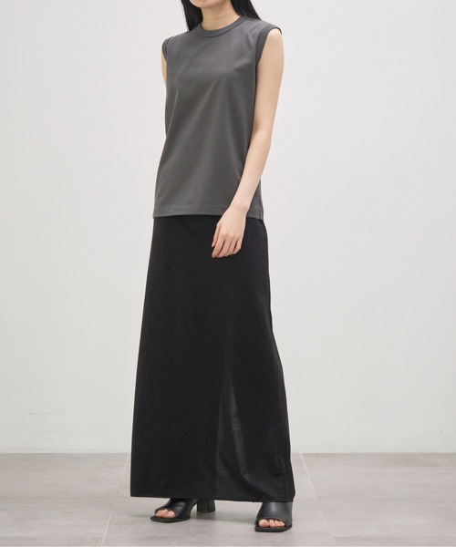CINOH/チノ】別注 REFINA SLEEVELESS T-SHIRT/リフィナコットン