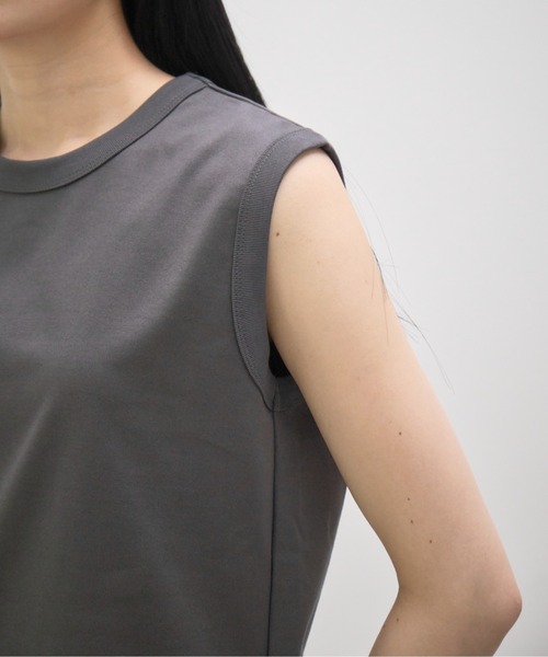 CINOH/チノ】別注 REFINA SLEEVELESS T-SHIRT/リフィナコットン