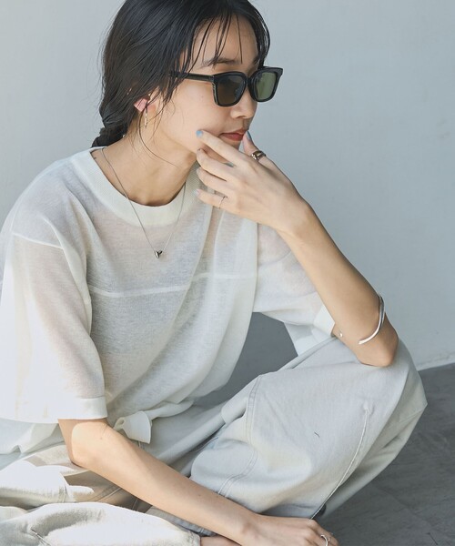 coen（コーエン）の「ケース付きファッションカラーグラス／スクエア（サングラス・レディース・ブラック/ダークブラウン・FREE）」の20枚目の写真