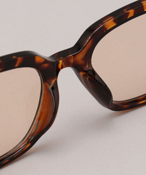 coen（コーエン）の「ケース付きファッションカラーグラス／スクエア（サングラス・レディース・ブラック/ダークブラウン・FREE）」の7枚目の写真