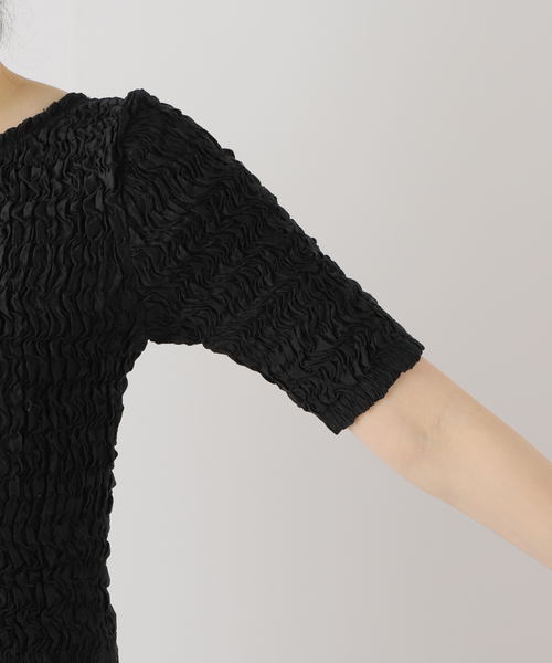 トップス CLANE shirring cropped tops CLANE（クラネ）の「【CLANE/クラネ】 SHIRRING CROPPED TOPS