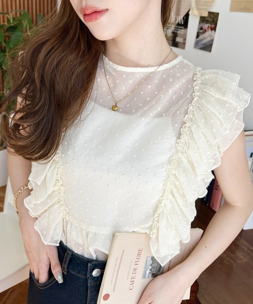 glamlips ラメ SHEER ヌーディー ブラウス シャツ⭐︎完売品⭐︎ glamlips ラメ SHEER ヌーディー ブラウス シャツ⭐︎完売品⭐︎