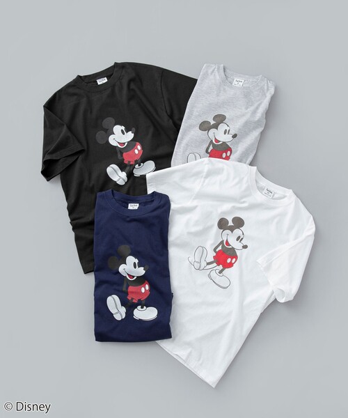 Disney(ディズニー)の「ROCK STANLE(ロックスタンレー)別注 MICKEY / プリントTシャツ(WEB限定カラー)(Tシャツ/カットソー・メンズ・ホワイト/コバルトブルー/ダークグレー・XL/L/M)」の4枚目の写真