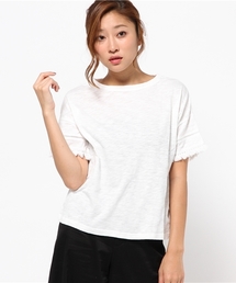 AZUL by moussy | スラブ天竺 フリンジスリーブ(Tシャツ/カットソー)