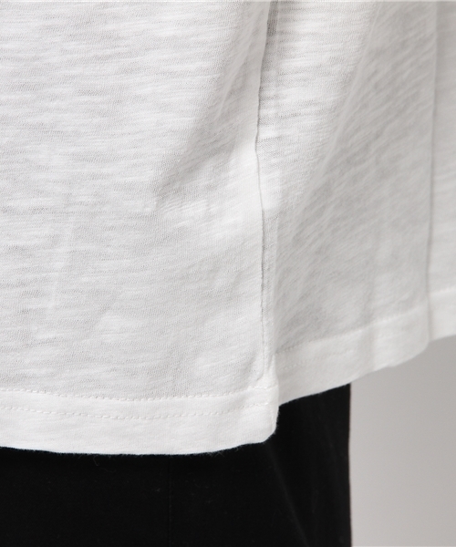 AZUL by moussy(アズールバイマウジー)の「スラブ天竺 フリンジスリーブ(Tシャツ/カットソー・レディース・キャメル/オフホワイト/トップグレー・MEDIUM/SMALL/LARGE)」の10枚目の写真