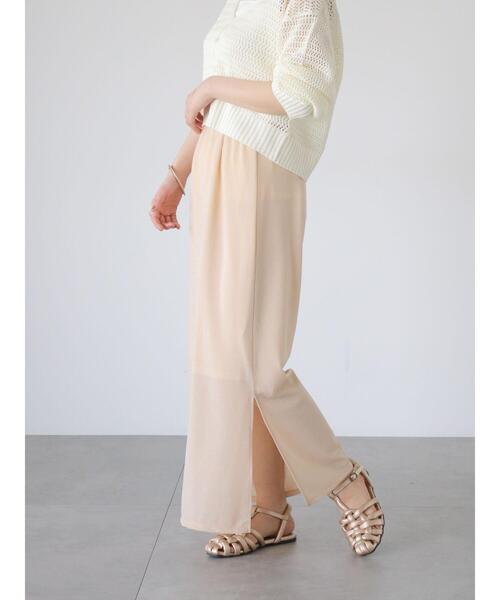 Lugnoncure（ルノンキュール）の「ラメ混ナロースカート（スカート・レディース・ブラック/オフホワイト/チャコールグレー・F）」の8枚目の写真