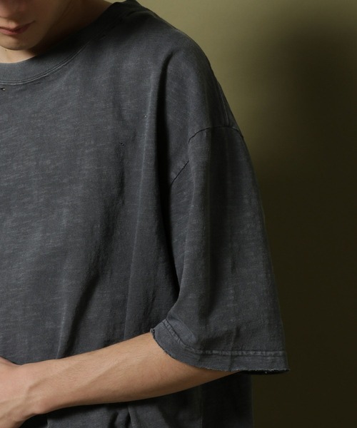 niko and...(ニコアンド)の「【NATOKii(ネイトゥーキー)】スラブダメージT(Tシャツ/カットソー・メンズ・ベージュ/スモーク・MEDIUM/LARGE)」の11枚目の写真