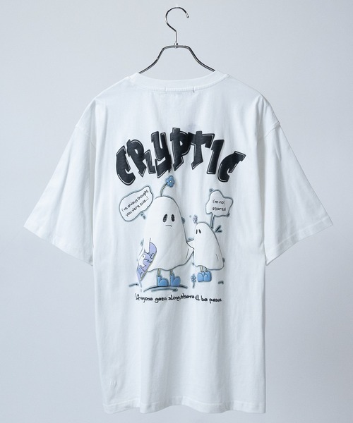 JOHN'S CLOSET(ジョンズクローゼット)の「【13】アソートデザイン 発泡/蓄光 プリント ビッグシルエット Tシャツ(Tシャツ/カットソー・メンズ・ブルー/ラベンダー/ホワイト系1/ホワイト系2/ホワイト系3/ホワイト系4/ホワイト系5/ブラック系1/ブラック系2/ブラック系3/ブラック系4/ブラック系5/スモークピンク/グリーン系1/ホワイト系7/ピンク系1/グレー系1/ホワイト系6/ブラック系6/ブラック系7/グレー系2・MEDIUM/LARGE)」の2枚目の写真