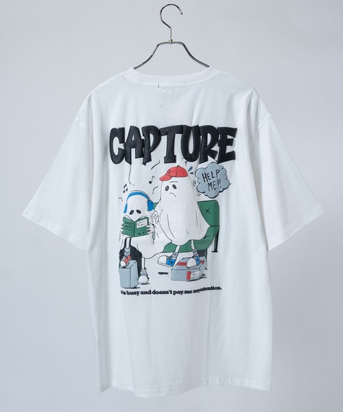 JOHN'S CLOSET(ジョンズクローゼット)の「【13】アソートデザイン 発泡/蓄光 プリント ビッグシルエット Tシャツ(Tシャツ/カットソー・メンズ・ブルー/ラベンダー/ホワイト系1/ホワイト系2/ホワイト系3/ホワイト系4/ホワイト系5/ブラック系1/ブラック系2/ブラック系3/ブラック系4/ブラック系5/スモークピンク/グリーン系1/ホワイト系7/ピンク系1/グレー系1/ホワイト系6/ブラック系6/ブラック系7/グレー系2・MEDIUM/LARGE)」の3枚目の写真