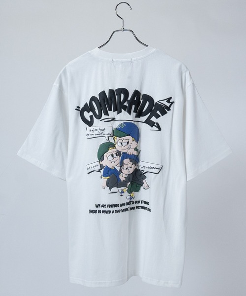 JOHN'S CLOSET(ジョンズクローゼット)の「【13】アソートデザイン 発泡/蓄光 プリント ビッグシルエット Tシャツ(Tシャツ/カットソー・メンズ・ブルー/ラベンダー/ホワイト系1/ホワイト系2/ホワイト系3/ホワイト系4/ホワイト系5/ブラック系1/ブラック系2/ブラック系3/ブラック系4/ブラック系5/スモークピンク/グリーン系1/ホワイト系7/ピンク系1/グレー系1/ホワイト系6/ブラック系6/ブラック系7/グレー系2・MEDIUM/LARGE)」の4枚目の写真