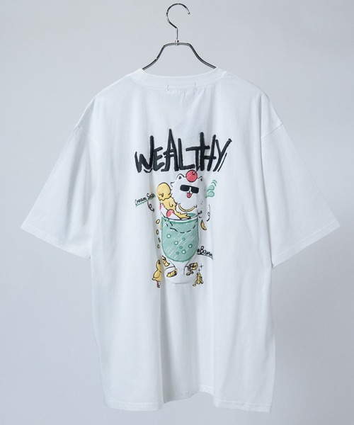 JOHN'S CLOSET(ジョンズクローゼット)の「【13】アソートデザイン 発泡/蓄光 プリント ビッグシルエット Tシャツ(Tシャツ/カットソー・メンズ・ブルー/ラベンダー/ホワイト系1/ホワイト系2/ホワイト系3/ホワイト系4/ホワイト系5/ブラック系1/ブラック系2/ブラック系3/ブラック系4/ブラック系5/スモークピンク/グリーン系1/ホワイト系7/ピンク系1/グレー系1/ホワイト系6/ブラック系6/ブラック系7/グレー系2・MEDIUM/LARGE)」の6枚目の写真