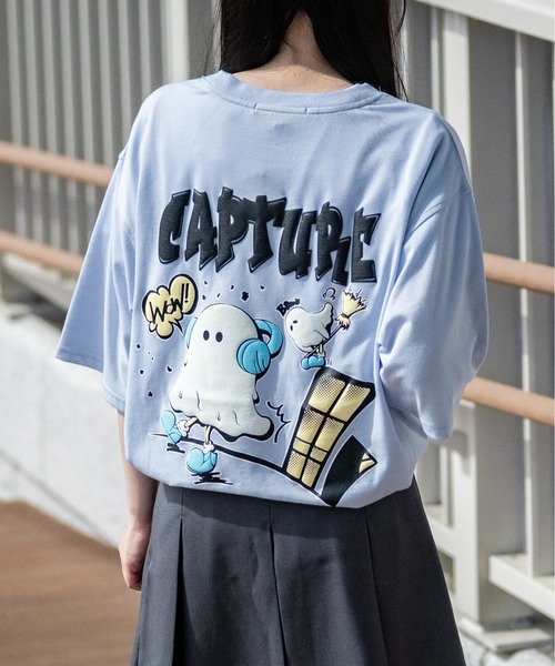 JOHN'S CLOSET(ジョンズクローゼット)の「【13】アソートデザイン 発泡/蓄光 プリント ビッグシルエット Tシャツ(Tシャツ/カットソー・メンズ・ブルー/ラベンダー/ホワイト系1/ホワイト系2/ホワイト系3/ホワイト系4/ホワイト系5/ブラック系1/ブラック系2/ブラック系3/ブラック系4/ブラック系5/スモークピンク/グリーン系1/ホワイト系7/ピンク系1/グレー系1/ホワイト系6/ブラック系6/ブラック系7/グレー系2・MEDIUM/LARGE)」の19枚目の写真