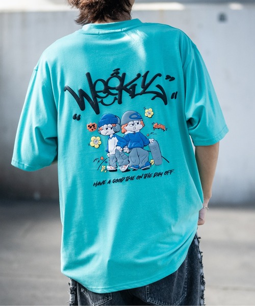 JOHN'S CLOSET(ジョンズクローゼット)の「【13】アソートデザイン 発泡/蓄光 プリント ビッグシルエット Tシャツ(Tシャツ/カットソー・メンズ・ブルー/ラベンダー/ホワイト系1/ホワイト系2/ホワイト系3/ホワイト系4/ホワイト系5/ブラック系1/ブラック系2/ブラック系3/ブラック系4/ブラック系5/スモークピンク/グリーン系1/ホワイト系7/ピンク系1/グレー系1/ホワイト系6/ブラック系6/ブラック系7/グレー系2・MEDIUM/LARGE)」の17枚目の写真