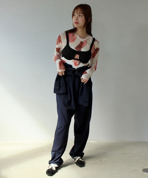 SANSeLF(サンセルフ)の「ギャザーストラップブラビスチェ【SANSeLF】sanw24s027(ベスト・レディース・ブラック・FREE)」の11枚目の写真