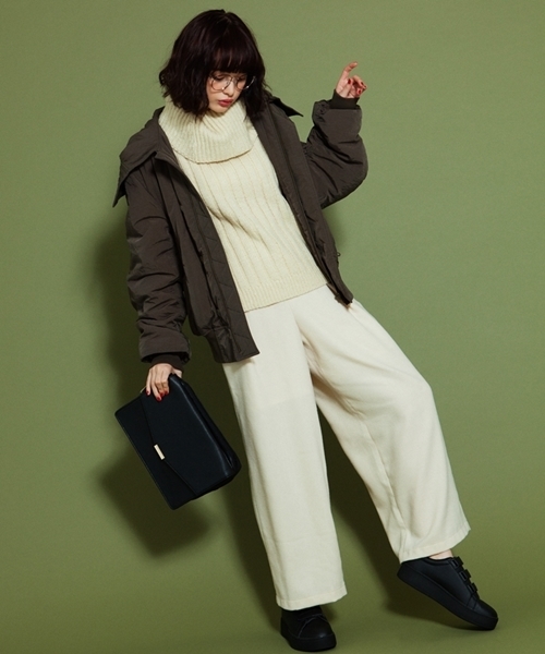 WEGO（ウィゴー）の「WEGO/N-2Bジャケット（ミリタリージャケット・レディース・ブラック/カーキ・FREE）」の13枚目の写真