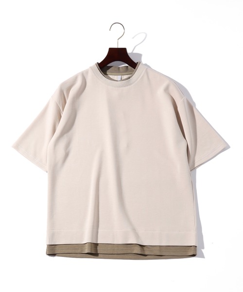 THISIS(ディスイズ)の「ダンボールニット フェイクレイヤー クルーTシャツ(Tシャツ/カットソー・メンズ・ホワイト/サックスブルー/ベージュ/ブラック・LARGE/X-LARGE/MEDIUM)」の3枚目の写真