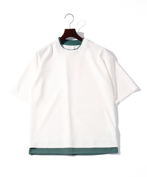 THISIS(ディスイズ)の「ダンボールニット フェイクレイヤー クルーTシャツ(Tシャツ/カットソー・メンズ・ホワイト/サックスブルー/ベージュ/ブラック・LARGE/X-LARGE/MEDIUM)」の2枚目の写真