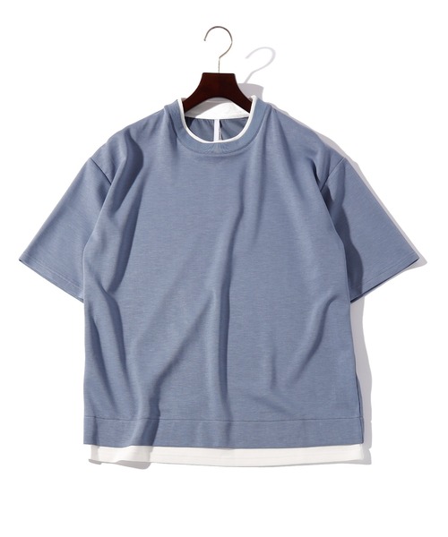 THISIS(ディスイズ)の「ダンボールニット フェイクレイヤー クルーTシャツ(Tシャツ/カットソー・メンズ・ホワイト/サックスブルー/ベージュ/ブラック・LARGE/X-LARGE/MEDIUM)」の4枚目の写真