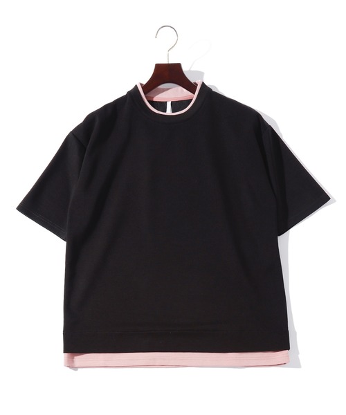 THISIS(ディスイズ)の「ダンボールニット フェイクレイヤー クルーTシャツ(Tシャツ/カットソー・メンズ・ホワイト/サックスブルー/ベージュ/ブラック・LARGE/X-LARGE/MEDIUM)」の1枚目の写真