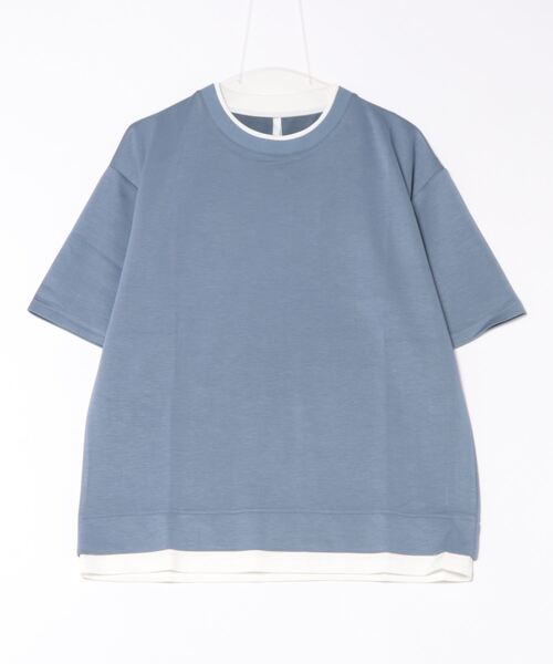 THISIS(ディスイズ)の「ダンボールニット フェイクレイヤー クルーTシャツ(Tシャツ/カットソー・メンズ・ホワイト/サックスブルー/ベージュ/ブラック・LARGE/X-LARGE/MEDIUM)」の9枚目の写真