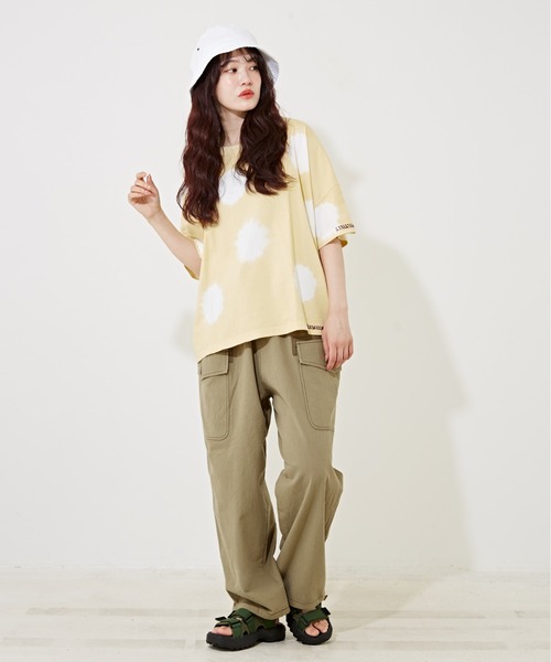 CUBE SUGAR（キューブシュガー）の「綿ボイルイージーカーゴパンツ（カーゴパンツ・レディース・スミクロ/オレンジ/カーキ/ナチュラル・M）」の17枚目の写真