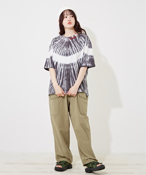 CUBE SUGAR（キューブシュガー）の「綿ボイルイージーカーゴパンツ（カーゴパンツ・レディース・スミクロ/オレンジ/カーキ/ナチュラル・M）」の19枚目の写真