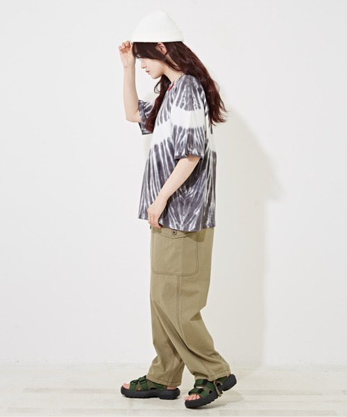 CUBE SUGAR（キューブシュガー）の「綿ボイルイージーカーゴパンツ（カーゴパンツ・レディース・スミクロ/オレンジ/カーキ/ナチュラル・M）」の20枚目の写真