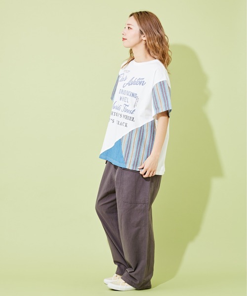 CUBE SUGAR（キューブシュガー）の「綿ボイルイージーカーゴパンツ（カーゴパンツ・レディース・スミクロ/オレンジ/カーキ/ナチュラル・M）」の10枚目の写真