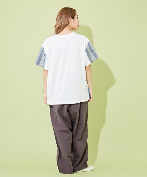 CUBE SUGAR（キューブシュガー）の「綿ボイルイージーカーゴパンツ（カーゴパンツ・レディース・スミクロ/オレンジ/カーキ/ナチュラル・M）」の11枚目の写真