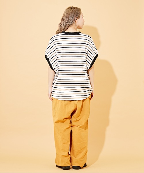 CUBE SUGAR（キューブシュガー）の「綿ボイルイージーカーゴパンツ（カーゴパンツ・レディース・スミクロ/オレンジ/カーキ/ナチュラル・M）」の16枚目の写真