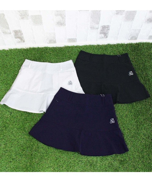 【セール】ゴルフスカート フレアスカート インナーパンツ付き ゴルフウェア ロゴ刺繍 レディース（ゴルフグッズ）｜TopIsm（トップイズム）