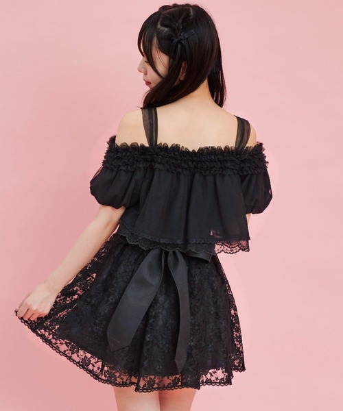 Secret Honey(シークレットハニー)の「レーススカパン(スカート・レディース・ブラック/オフホワイト・MEDIUM)」の14枚目の写真