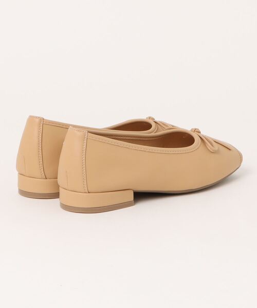 shoes365(シューズスリーシックスファイヴ)の「【shoes365】リボンパッチワークバレエシューズ(バレエシューズ・レディース・ライトグリーン/ベージュ・22.5cm/23.0cm/23.5cm/24.0cm/24.5cm/25.0cm)」の3枚目の写真