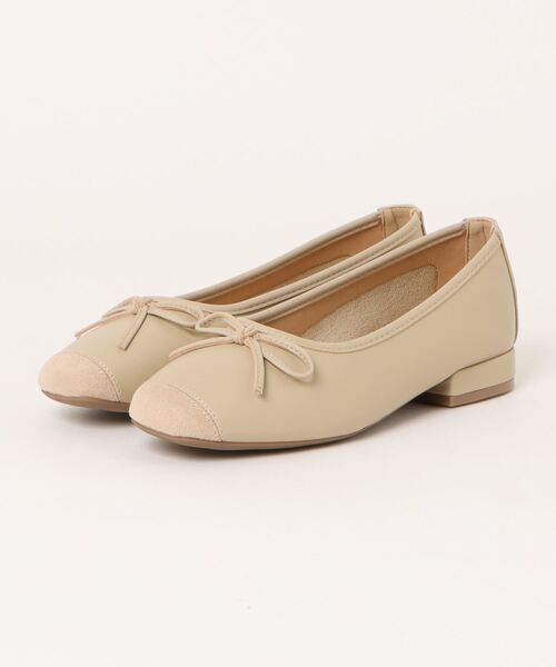 shoes365(シューズスリーシックスファイヴ)の「【shoes365】リボンパッチワークバレエシューズ(バレエシューズ・レディース・ライトグリーン/ベージュ・22.5cm/23.0cm/23.5cm/24.0cm/24.5cm/25.0cm)」の17枚目の写真