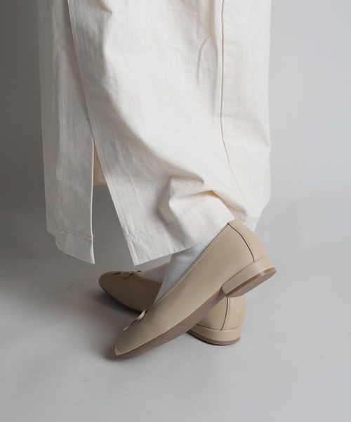 shoes365(シューズスリーシックスファイヴ)の「【shoes365】リボンパッチワークバレエシューズ(バレエシューズ・レディース・ライトグリーン/ベージュ・22.5cm/23.0cm/23.5cm/24.0cm/24.5cm/25.0cm)」の13枚目の写真