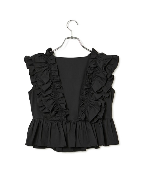 ADAM ET ROPE'(アダムエロペ)の「【サステナブル】ペタルフリルブラウス(シャツ/ブラウス・レディース・ホワイト/サックスブルー/ブラック・FREE)」の11枚目の写真