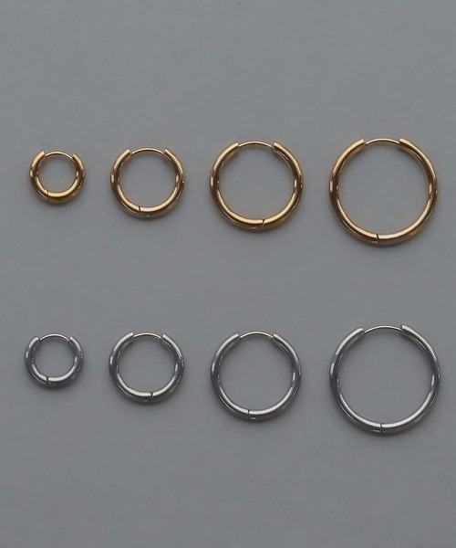 abaskdesign（アバスクデザイン）の「金属アレルギー対応 選べるサイズ シンプルフープステンレスピアス（ピアス（両耳用）・レディース・ゴールド系その他/シルバー系その他/ゴールド/シルバー/ゴールド系その他2/その他/シルバー系その他2・SMALL/X-SMALL/MEDIUM/LARGE）」の19枚目の写真