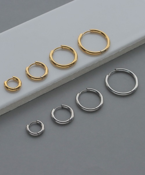 abaskdesign（アバスクデザイン）の「金属アレルギー対応 選べるサイズ シンプルフープステンレスピアス（ピアス（両耳用）・レディース・ゴールド系その他/シルバー系その他/ゴールド/シルバー/ゴールド系その他2/その他/シルバー系その他2・SMALL/X-SMALL/MEDIUM/LARGE）」の22枚目の写真
