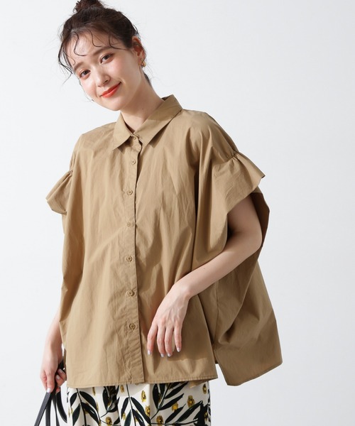 N.（N. Natural Beauty Basic）（エヌエヌナチュラルビューティーベーシック）の「◆◇ボクシーフォルムブラウス（シャツ/ブラウス・レディース・ブルー/オフホワイト/ベージュ/ピンク・MEDIUM）」の3枚目の写真