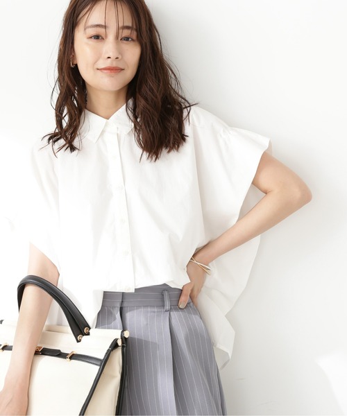 N.（N. Natural Beauty Basic）（エヌエヌナチュラルビューティーベーシック）の「◆◇ボクシーフォルムブラウス（シャツ/ブラウス・レディース・ブルー/オフホワイト/ベージュ/ピンク・MEDIUM）」の14枚目の写真