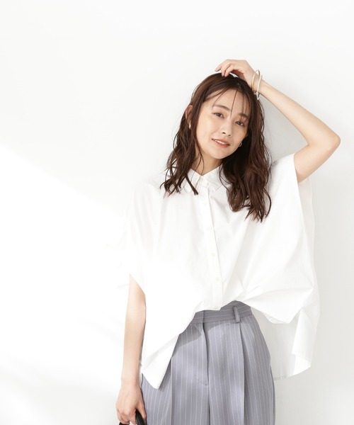 N.（N. Natural Beauty Basic）（エヌエヌナチュラルビューティーベーシック）の「◆◇ボクシーフォルムブラウス（シャツ/ブラウス・レディース・ブルー/オフホワイト/ベージュ/ピンク・MEDIUM）」の15枚目の写真